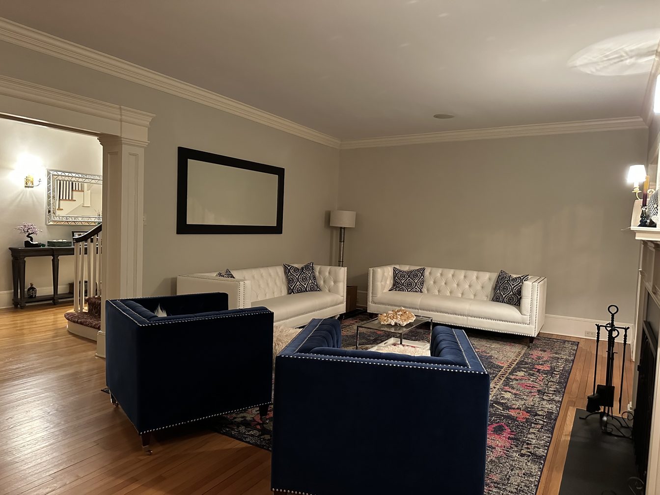 Living room — before staging